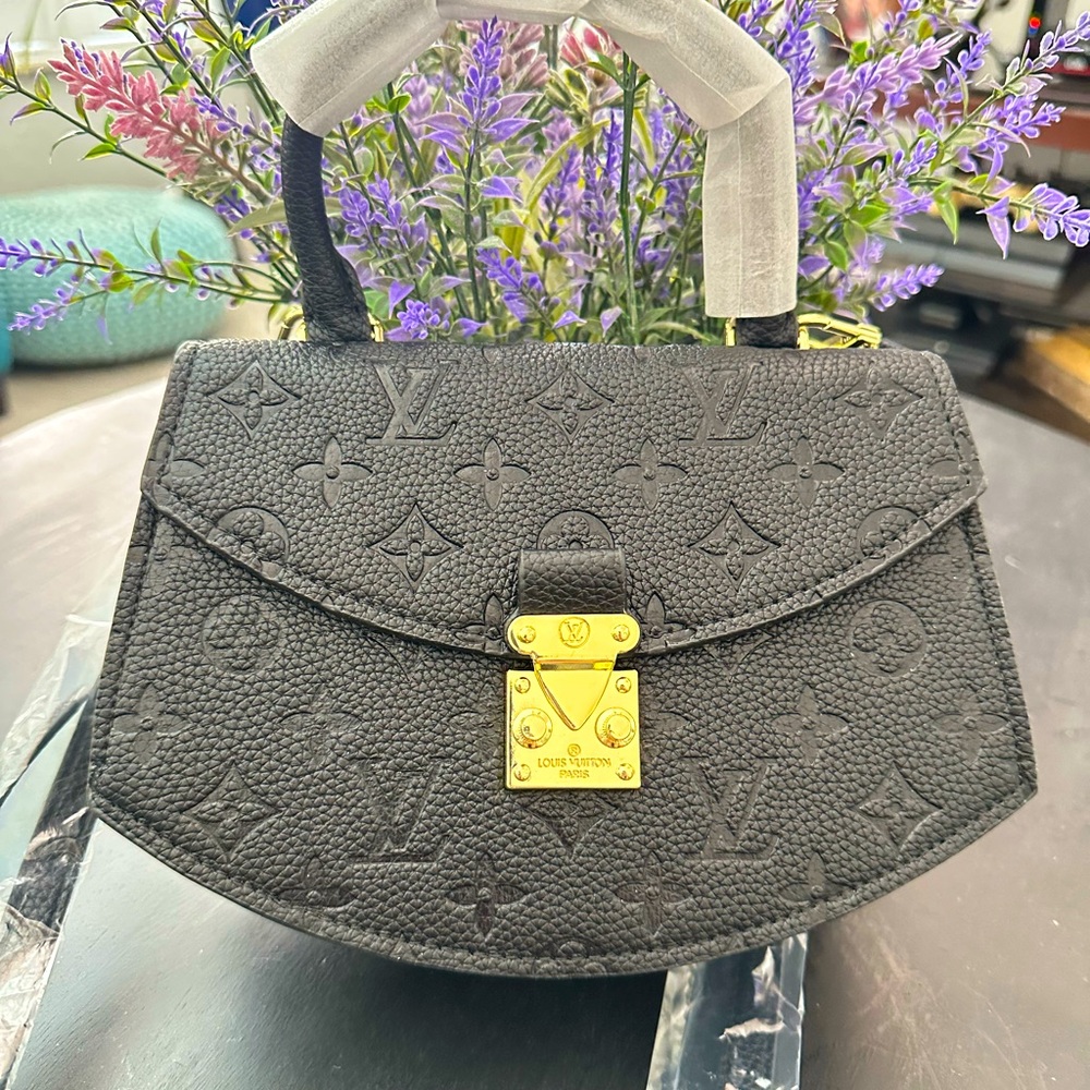 Black Monogram Hand/Crossbody Bag